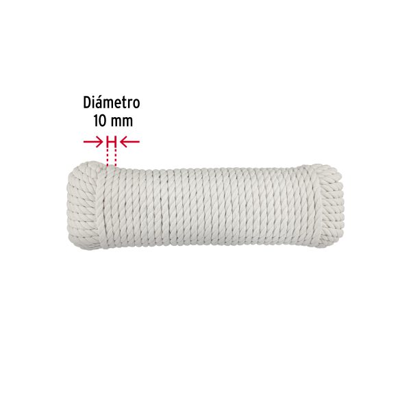 45697 - Piola de Algodón de 10 mm x 30 m natural, Fiero