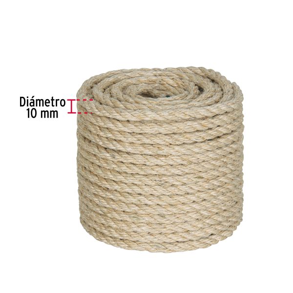 45660 - Piola de Sisal de 10 mm x 30 m natural, Fiero