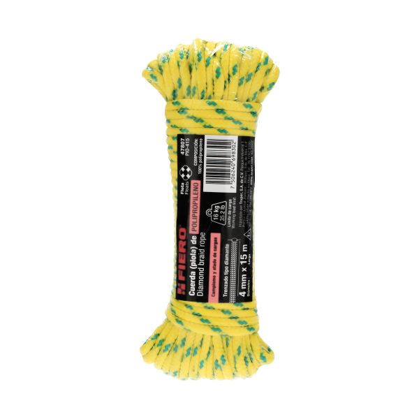 47807 - Piola de polipropileno trenzada de 4mm x 15m en madeja