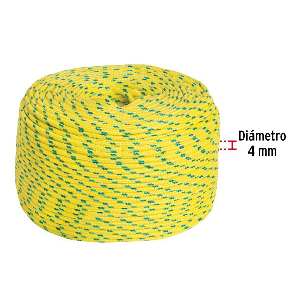 47863 - Piola de Polipropileno trenzada, multicolor, 4mm, 1 Kg