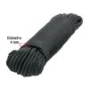 49704 - Piola de nylon paracord de 4mm x 30m negro, madeja, FIERO