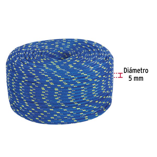 47864 - Piola de Polipropileno trenzada, multicolor, 5mm, 1 Kg