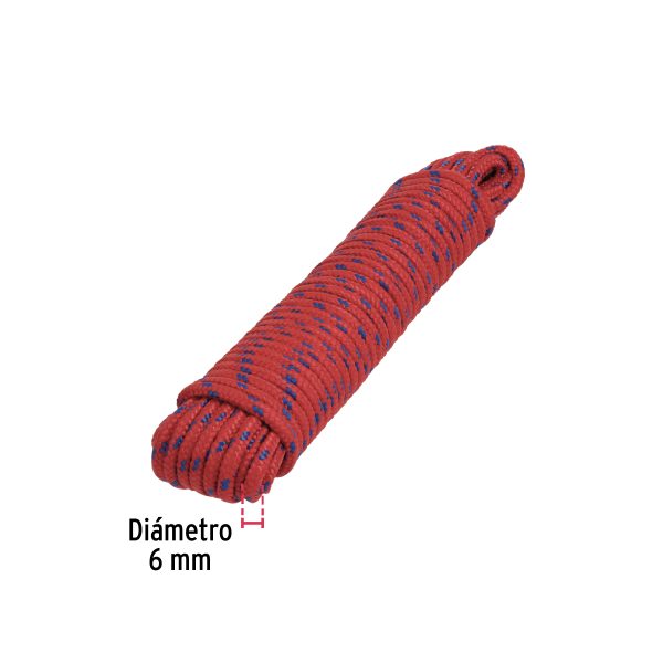 47809 - Piola de polipropileno trenzada de 6mm x 15m en madeja