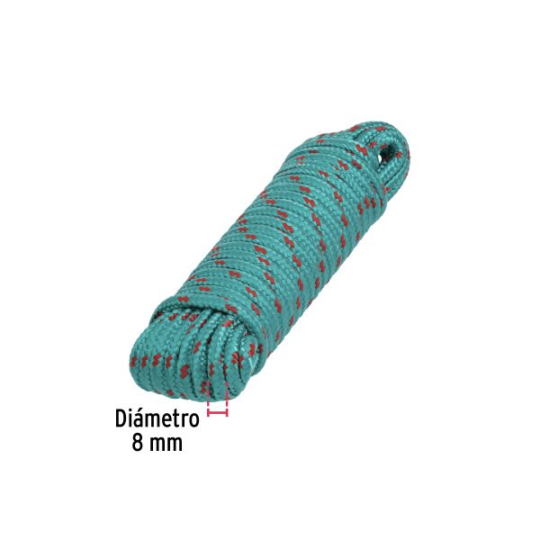 47810 - Piola de polipropileno trenzada de 8mm x 15m en madeja