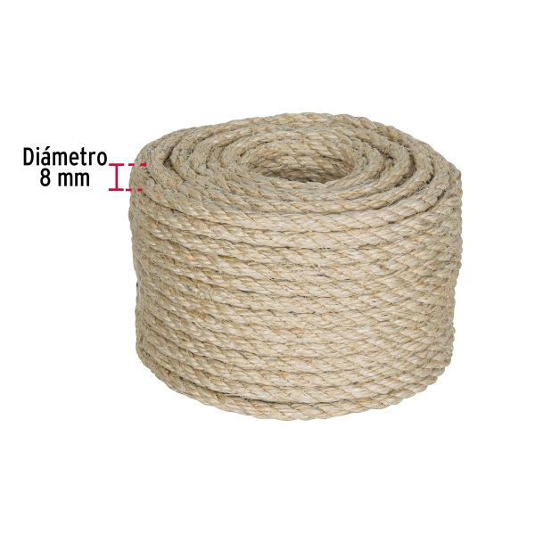 45658 - Piola de Sisal de 8 mm x 30 m natural, Fiero