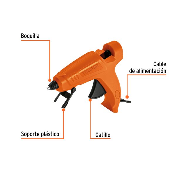 17536 - Pistola eléctrica para silicón de 1/2', Truper