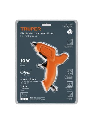 103908 - Pistola eléctrica de 10 W para silicón de 5/16', TRUPER