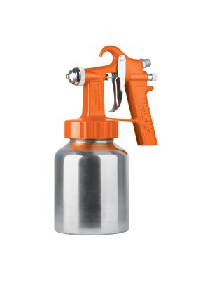 19510 - Pistola p/pintar baja presión, naranja, entrada sup, Truper