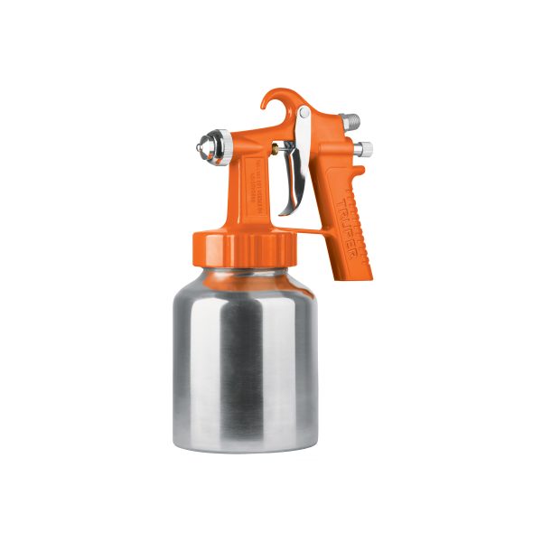 19510 - Pistola p/pintar baja presión, naranja, entrada sup, Truper