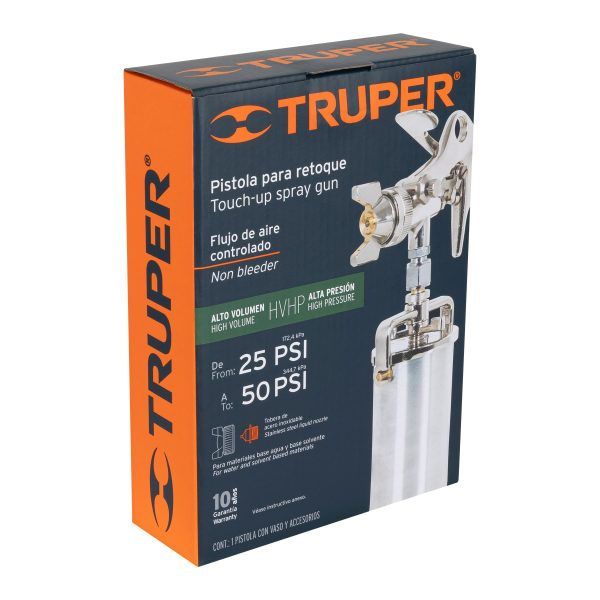 14088 - Pistola compacta p/retoque HVHP vaso alum, 1.5 mm, Truper