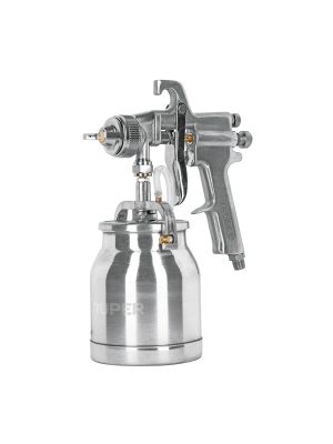 14087 - Pistola p/pintar succión HVHP vaso alum, 1.8mm, 2 vál Truper