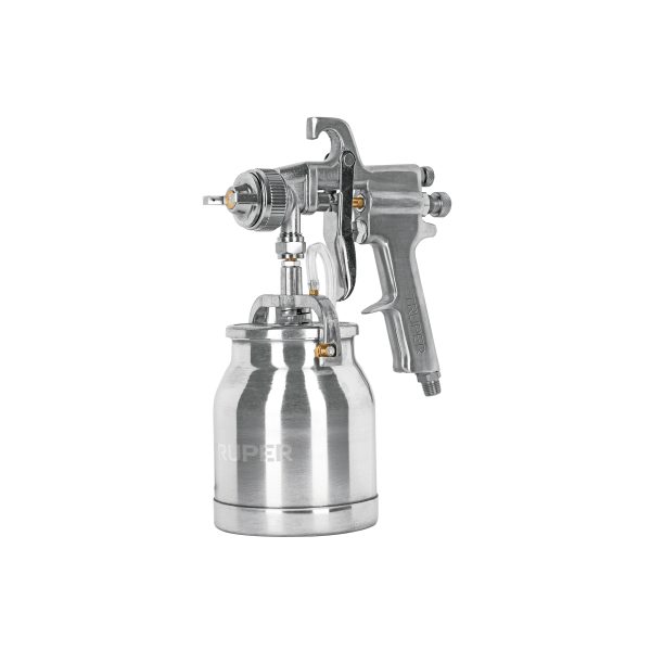 14087 - Pistola p/pintar succión HVHP vaso alum, 1.8mm, 2 vál Truper