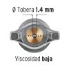 11095 - Pistola p/pintar gravedad LVMP vaso aluminio, 1.4 mm, Truper
