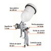 14031 - Pistola p/pintar gravedad HVLP vaso plástico, 1.4 mm, Expert