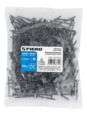 44893 - Bolsa con 200 pijas #8 x 1-1/2' combinadas (cuadro+Phillips)
