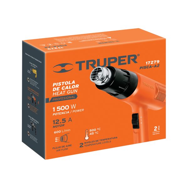17279 - Pistola de calor 1500W, TRUPER PRO