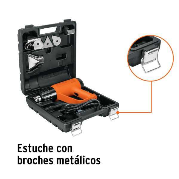16432 - Pistola de calor 2000W con 9 accesorios, TRUPER PRO