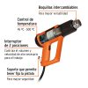 16432 - Pistola de calor 2000W con 9 accesorios, TRUPER PRO