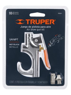 19023 - Pistola metálica para sopletear, cuerda 1/4' NPT, TRUPER
