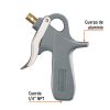 10645 - Pistola de aluminio para sopletear, 5 boquillas, TRUPER