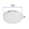 48257 - Luminario LED tipo plafón 12 W, redondo, luz cálida, blanco