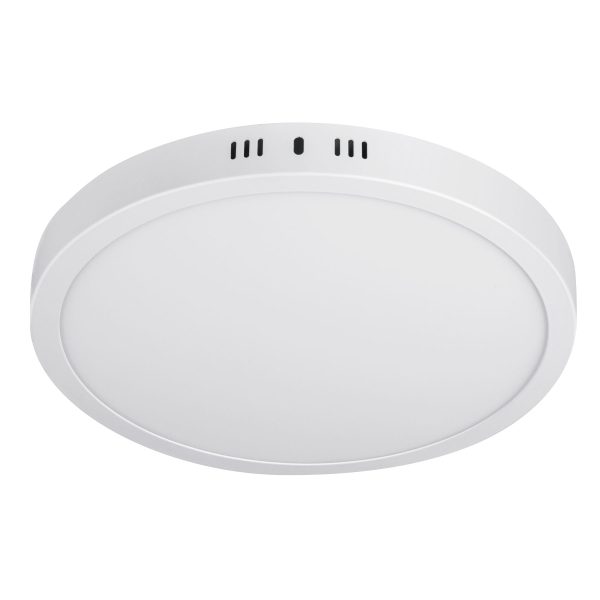 48259 - Luminario LED tipo plafón 24 W, redondo, luz cálida, blanco