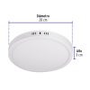 48259 - Luminario LED tipo plafón 24 W, redondo, luz cálida, blanco