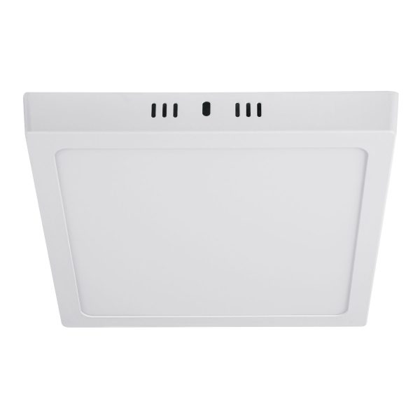 47444 - Luminario LED tipo plafón 18 W, cuadrado, luz de día, blanco