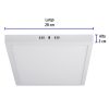 47445 - Luminario LED tipo plafón 24 W, cuadrado, luz de día, blanco