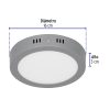 47347 - Luminario LED tipo plafón 12 W, redondo, luz de día, gris