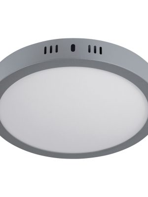 47348 - Luminario LED tipo plafón 18 W, redondo, luz de día, gris