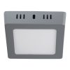 47446 - Luminario LED tipo plafón 6 W, cuadrado, luz de día, gris