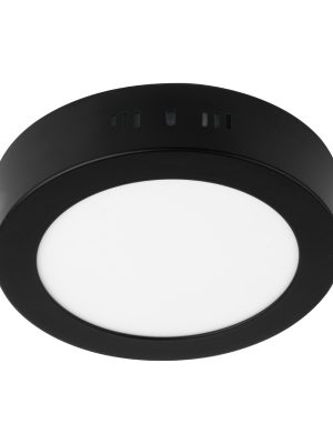 47395 - Luminario LED tipo plafón 6 W, redondo, luz de día, negro