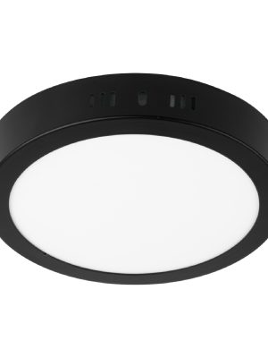 47396 - Luminario LED tipo plafón 12 W, redondo, luz de día, negro
