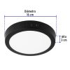 47396 - Luminario LED tipo plafón 12 W, redondo, luz de día, negro