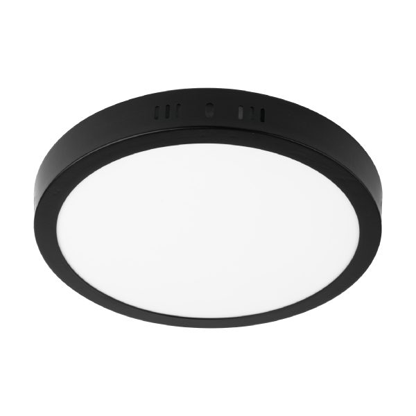 47397 - Luminario LED tipo plafón 18 W, redondo, luz de día, negro