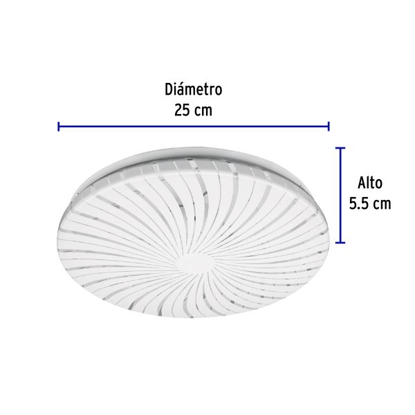 48209 - Luminario LED 15W plafón decorativo espiral luz cálida,BASIC