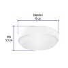 46261 - Plafón decorativo de LED 10 W redondo para baño, Volteck