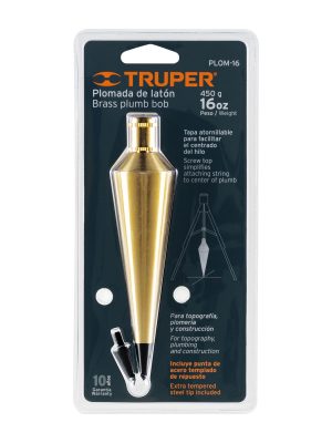 17072 - Plomada de latón 16 oz, Truper
