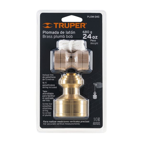 11823 - Plomada de latón 24 oz tipo Guatemala, Truper