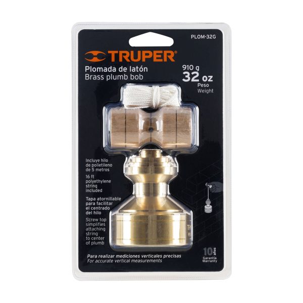 11824 - Plomada de latón 32 oz tipo Guatemala, Truper