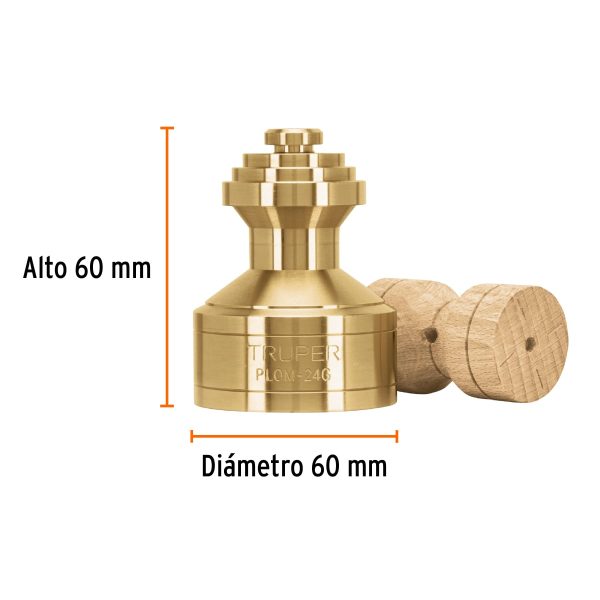 11824 - Plomada de latón 32 oz tipo Guatemala, Truper