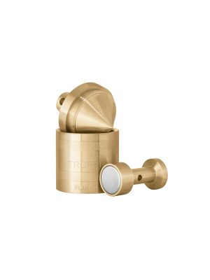 17068 - Plomada de latón 16 oz con centro y guía magnética, Truper