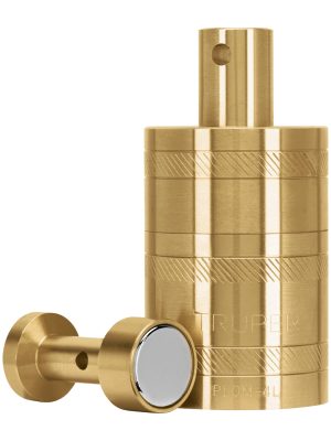 17069 - Plomada de latón 24 oz con centro y guía magnética, Truper