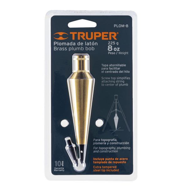 17070 - Plomada de latón 8 oz, Truper