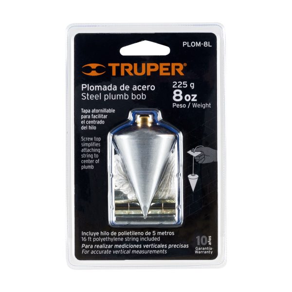 11848 - Plomada de acero, 8 oz, Truper