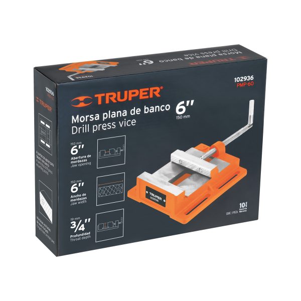 102936 - Prensa morsa plana, apertura 6' (150 mm), Truper