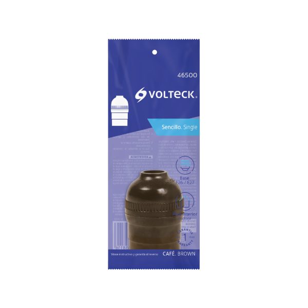 46500 - Portalámpara de baquelita, sencillo, Volteck