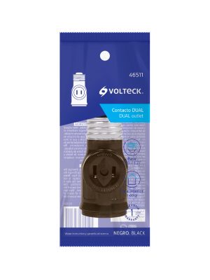 POBA-12E1.jpg 46511 - Portalámpara de baquelita, doble contacto, Volteck