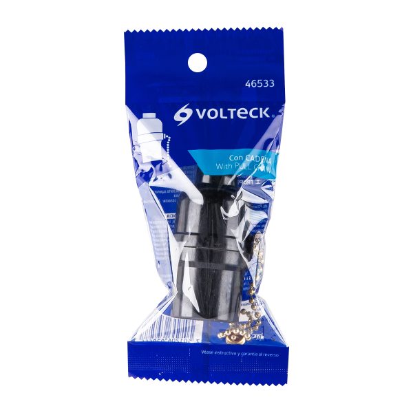 46533 - Portalámpara de baquelita, con interruptor de cadena,Volteck